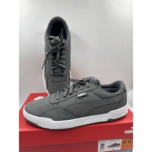 PUMA Men's Size 10.5 Skate Sneakers Lace-up Court Shoes, Gray